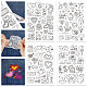 4 Sheets 11.6x8.2 Inch Stick and Stitch Embroidery Patterns DIY-WH0455-055-1