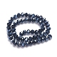 Faceted Rondelle Glass Beads Strands GR8MMY-27L-2