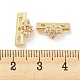 Rack Plating Brass Micro Pave Clear Cubic Zirconia Multi-strand Links KK-F864-05G1-3