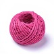 ジュートコード  ジュートストリング  ジュートより糸  ジュエリー作りのための  濃いピンク  1~2mm  約25m /ロール OCOR-WH0052-22S-1