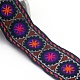 Flat Ethnic Style Embroidery Polyester Ribbons PW-WG39693-01-1