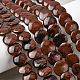 Натурального красного дерева обсидиана бисер нитей G-K366-D03-02-1