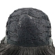 ミディアム丈の肩毛  トウモロコシの短い巻き毛のかつら  高温耐熱繊維のかつら  ブラック  17.7インチ（45cm） OHAR-G008-09-6