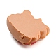 不透明樹脂模造食品デコデンカボション  犬と一緒にパン  チョコレート  26.5x21x11mm CRES-P026-D02-2