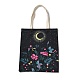 Flower & Butterfly & Moon Printed Canvas Women's Tote Bags ABAG-C009-04C-1