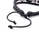 PU Leather Braided Cord Multi-strand Bracelet BJEW-F427-01E-3