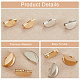 Nbeads 200Pcs 2 Colors Iron Ribbon Ends IFIN-OC0001-06-4