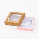 En forme de carrés pvc boîtes carton bracelet de satin de bracelet pour l'emballage cadeau X-CBOX-O001-01-3