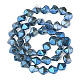 Chapelets de perles en verre électroplaqué EGLA-N008-019-C02-2
