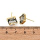 Латунные прямоугольные серьги KK-P325-50G-3