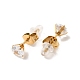Cubic Zirconia Flower of Life Pendant Necklace & Diamond Stud Earrings SJEW-M099-01G-8