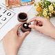 FINGERINSPIRE Round Wood Couple Ring Box with Black Velvet Inside 2x1.4inch Coffee Color Wooden Jewelry Ring Box 2 Slots Column Ring Gift Box for Proposal Engagement Wedding Valentine's Day OBOX-WH0001-05-3