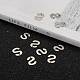 304 Stainless Steel Letter Charms X-STAS-O072-S-4