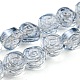 Brins de perles de verre transparentes plaquées lustre EGLA-G037-01A-PL01-1
