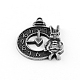 Uhr & Kaninchen tibetischem Stil Legierungsanhänger TIBEP-R344-71AS-LF-1