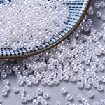 Imitated Pearl Acrylic Beads, Round, White, 3mm, Hole: 1mm, about 35000pcs/500g