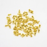 Jewelry Findings, Brass Charms, Chain Extender Drop, Teardrop, Plated in Golden, Nickel Free, about 3mm wide, 5.5mm long. Hole: 1mm