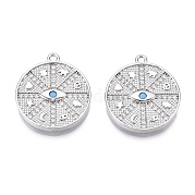 Латунные микро проложить кубического циркония подвески KK-S356-012P-NF