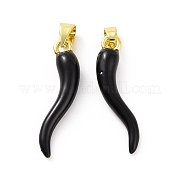 Подвески из латуни с покрытием из эмали KK-C008-19G-01