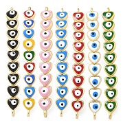 Gestellbeschichtung Messing Emaille Böse Augen Verbinder Charms KK-A234-023G