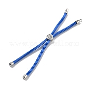 Серебряные браслеты из витого нейлонового шнура DIY-B066-03P-11