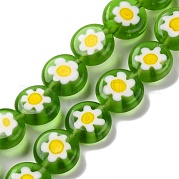 Ручной работы millefiori стеклянные бусины нитки LAMP-G164-04H