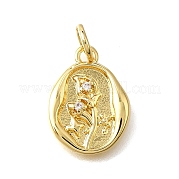 Латунные микро проложить кубического циркония подвески KK-V007-009G-01