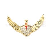 Латунные микропаве прозрачные подвески с фианитом KK-B141-34G