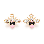 Rhinestone сплава и эмали подвески PALLOY-T092-41G-02