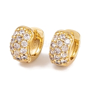 Серьги из латуни с фианитом EJEW-S219-12G-04