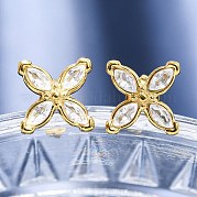 Серьги-гвоздики из нержавеющей стали 304 EJEW-C135-01G-06