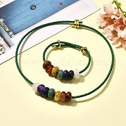 Браслеты и ожерелья из натуральных драгоценных камней rondelle chakra G-P561-01G-02