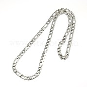 Модные ожерелья-цепочки Figaro из нержавеющей стали 304 STAS-A028-N016P