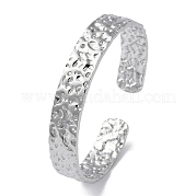 304 Stainless Steel Open Cuff Bangle for Women BJEW-Q770-01P