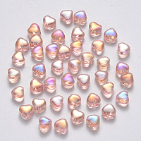 Perle di vetro verniciate a spruzzo trasparente&nbsp;GLAA-R211-02-D03