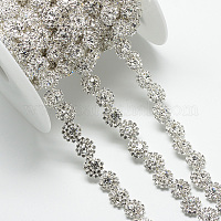 Wholesale FINGERINSPIRE 1 Yard/91.4cm Bling Silver Rhinestone