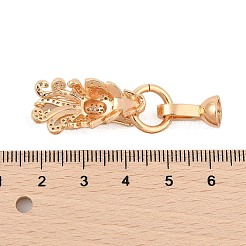 Латунные микро проложить кубического циркония раз за застежками KK-L223-003G