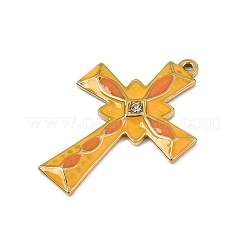 Ciondoli in acciaio inox 304 con smalto arancione&nbsp;SA-CBAA487-07G