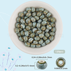 120шт фарфоровые бусины ручной работы&nbsp;PORC-LT0001-13D