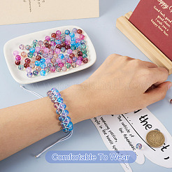 240шт 8 цвета прозрачные окрашенные стеклянные бусины для выпечки GLAA-TA0001-18