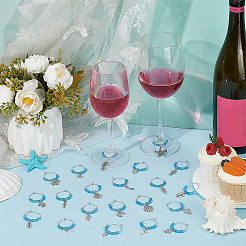 21шт стеклянные подвески для бокалов для вина AJEW-BC00029