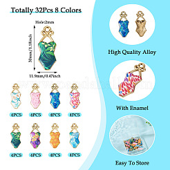 32pcs 8 pendentifs en alliage de couleurs&nbsp;ENAM-TA0003-95