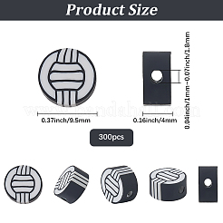 300шт бусины из полимерной глины ручной работы&nbsp;CLAY-PA0001-31B