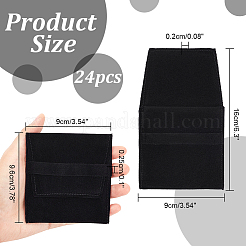 Klappenbeutel aus Samt für Schmuck&nbsp;ABAG-WH0038-43F