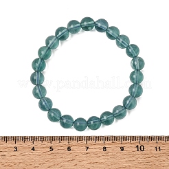 Bracelets extensibles en perles rondes de fluorite bleue naturelle de 8 mm pour femmes&nbsp;GG-CBA3F02-10