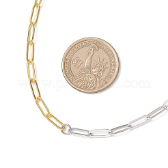 3 шт. 3-х цветные 4-миллиметровые латунные цепочки-скрепки для женщин и мужчин NJEW-JN05569