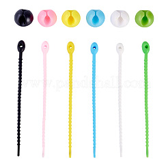 12 шт. пластиковый ПВХ-органайзер для кабеля&nbsp;AJEW-TA0002-50