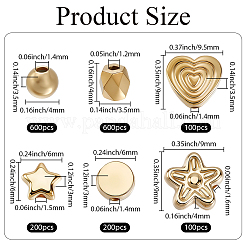 1800шт 6 стиля пластиковые бусины ccb CCB-PA0001-14G