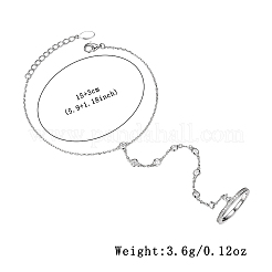 925 браслет из стерлингового серебра с микропаве из кубических цирконий для женщин FU6623-7