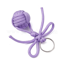 Брелки для ключей из полиэстера и нержавеющей стали 304 с оплеткой в виде шариков KEYC-JKC01118